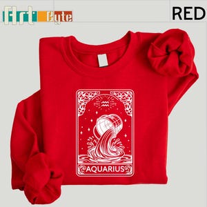 Aquarius Tarot Card Zodiac Sweatshirt, Aquarius Astrology Shirt, Aquarius Shirt, Gift for January, February Birthday Shirt, Birthday Gifts