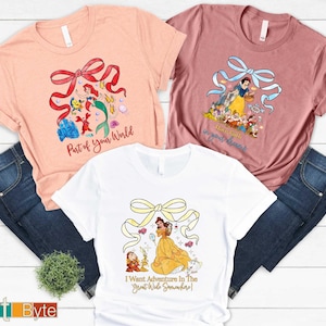 Disney Princess Shirt, Girl Disney Trip, Cinderella Sweatshirt, Snow White Tee, Little Mermaid Shirt, Rapunzel Tee, Disneyland Trip Shirt