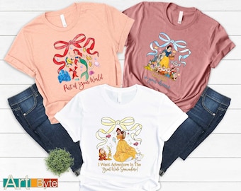 Disney Princess Shirt, Girl Disney Trip, Cinderella Sweatshirt, Snow White Tee, Little Mermaid Shirt, Rapunzel Tee, Disneyland Trip Shirt