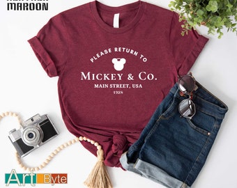 Please Return to Mickey & Co Main Street USA Shirt, Disneyworld Sweatshirt, Disney Family Trip 2025 Shirt, Disney Mickey Shirt, Disney World