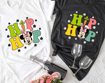 Disney HipHop Happy Easter Shirt, Disney Minnie Mickey Easter Shirt, Disney Shirt, Easter Shirt, Couple Easter Shirt, Easter Bunny Shirt