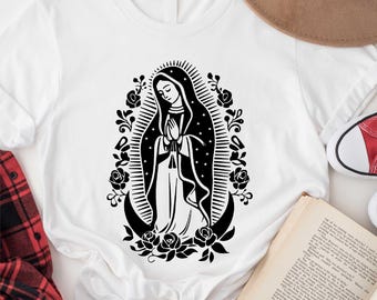 Our Lady of Guadalupe Shirt, Mama Mary Shirts, Guadalupe Sweatshirt, Catholic Sweatshirt, Christian Sweatshirt, Virgin Mary Shirt, Jesus Tee