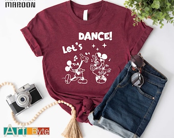 Let's Dance! Mickey and Minnie Shirt, Disney Mickey Dancing Shirt, Disney Minnie Sweatshirt, Mickey Valentine Shirt, Disney Couple Shirt