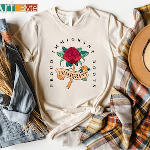 Proud Immigrant Roots T-Shirt, Chinga La Migra Protect Defend Immigrants Shirt , Social Activist Shirt, Antiracist Tee, Political Protest