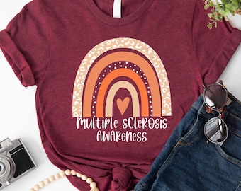 Multiple Sclerosis Awareness Shirt, In March We Wear Orange, MS Awareness Shirt, Orange Ribbon Shirt, Multiple Sclerosis, Motivational Shirt