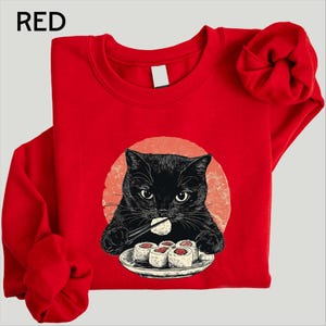 Sushi Cat Sweatshirt, Japanese Shirt, Cat Lover Gift, Kawaii Shirt, Anime Cat Shirt, Cat Lovers Gift Shirt, Cat Mom Shirt, Cat Sweatshirt