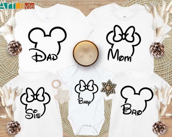 Disney Mickey and Minnie Custom Name Shirt, Family Matching Shirts, Disney Shirt, Personalized Shirt, Disney Family Shirts, Disney Shirts