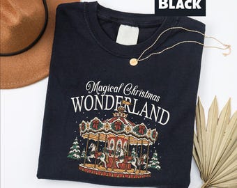 Magical Christmas Wonderland Comfort Colors Shirt, Magic Kingdom Tee, Family Xmas Trip Tee, Disney World Family Gift