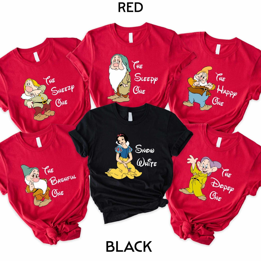 Disney Snow White and Seven Dwarfs Shirt, Disneyland Matching Shirt ...