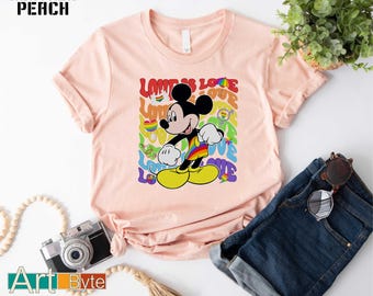 Disney Mickey Love Is Love Shirt, Mickey Mouse LGBT Rainbow, Pride Month Tee, Gender Equality Shirt, Pride Month Tee, Support LGBTQ T-Shirt