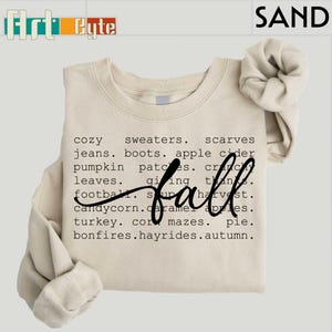 Fall Definition Sweatshirt, Fall Season Shirt, Cozy Shirt, Thanksgiving Gift, Fall Words Shirt, Fall Shirt, Fall Gifts, Fall Vibes Shirt