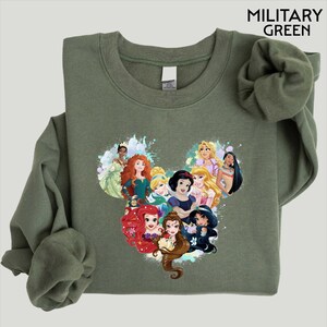 Disney Princess Mickey Head Shirt, Cinderella Sweatshirt, Snow White Tee, Little Mermaid Hoodie, Rapunzel T-Shirt, Aurora Sweater, Moana Tee