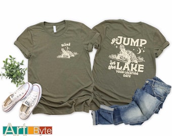 Camiseta personalizada para vacaciones familiares en cabañas en el lago, camiseta para acampar, camiseta de camping personalizada a juego, escapadas, fogata en el lago, camiseta tropical isleña