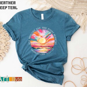 His Mercies Are New Every Morning T-Shirt, Religious Shirt, Christian Tee, Inspirational Shirt, Christian Gifts, Faithful Shirt, Bible Verse