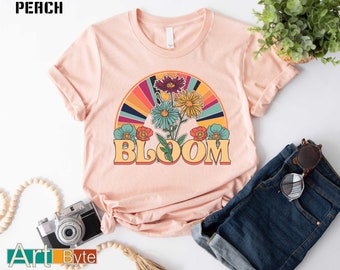 Bloom Shirt, Women's Shirt, Hippie Shirt, Bloom Sweatshirt, Gift for Friend, Flower Shirt, Boho Hoodie,  Aesthetic Tee, Flower Sweatshirt