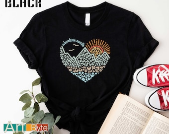 Adventure Awaits Shirt, Camping Shirts, Mountain Lover Tee, Hiker Shirts, Nature Lover Shirt, Camping Gift, Vacation Shirt, Adventure Shirt