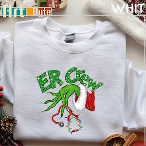 ER Crew Sweatshirt, Emergency Department Shirt, Christmas Shirt, Emergency Department Shirt, ER Christmas Shirt, Gift For Nurse, Er Nurse image 1