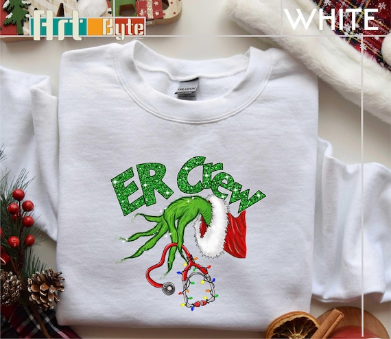 ER Crew Sweatshirt, Emergency Department Shirt, Christmas Shirt, Emergency Department Shirt, ER Christmas Shirt, Gift For Nurse, Er Nurse