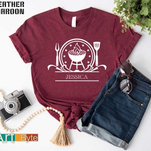 Custom Name Grill Master Shirt, BBQ Grill Shirt, Fathers Day Gifts Shirt, Personalized Cooking Shirt, Custom Name Shirt, Father Shirt