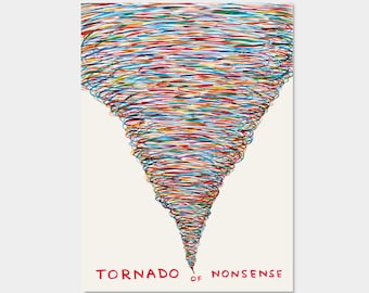 Tornado Of Nonsense, David Shrigley, Original Lithograph Art Poster
