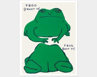 Frog (Front Of) Frog (Back Of), David Shrigley, Original Lithograph Art Poster