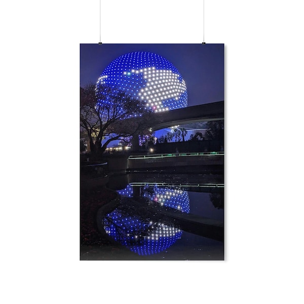 Epcot at Night, Walt Disney World Premium Poster