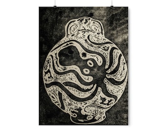 Minoan Octopus Art Poster