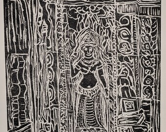 Apsara, Angkor Wat, Original Print