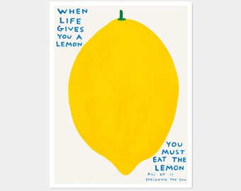 When Life Gives You A Lemon, David Shrigley, Original Lithograph Art Poster