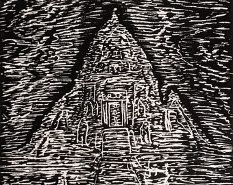 Angkor Wat, Temple Ruins, Original Print