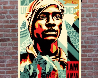 Voting Rights are Human Rights, Signed Offset Lithograph, Shepard Fairey