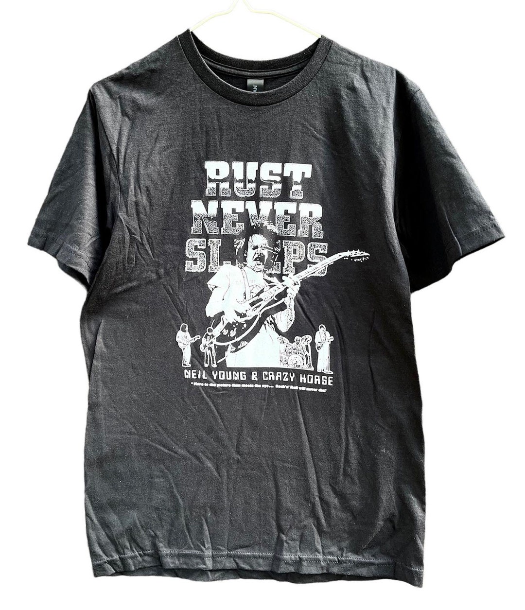 Neil Young & Crazy Horse rust Never Sleeps Tshirt Etsy