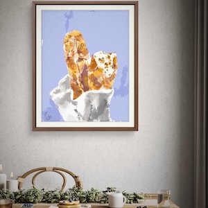 Rustic Bread Still Life Print: Farmhouse Kitchen Art (PDF Download, Commercial Use License Included)