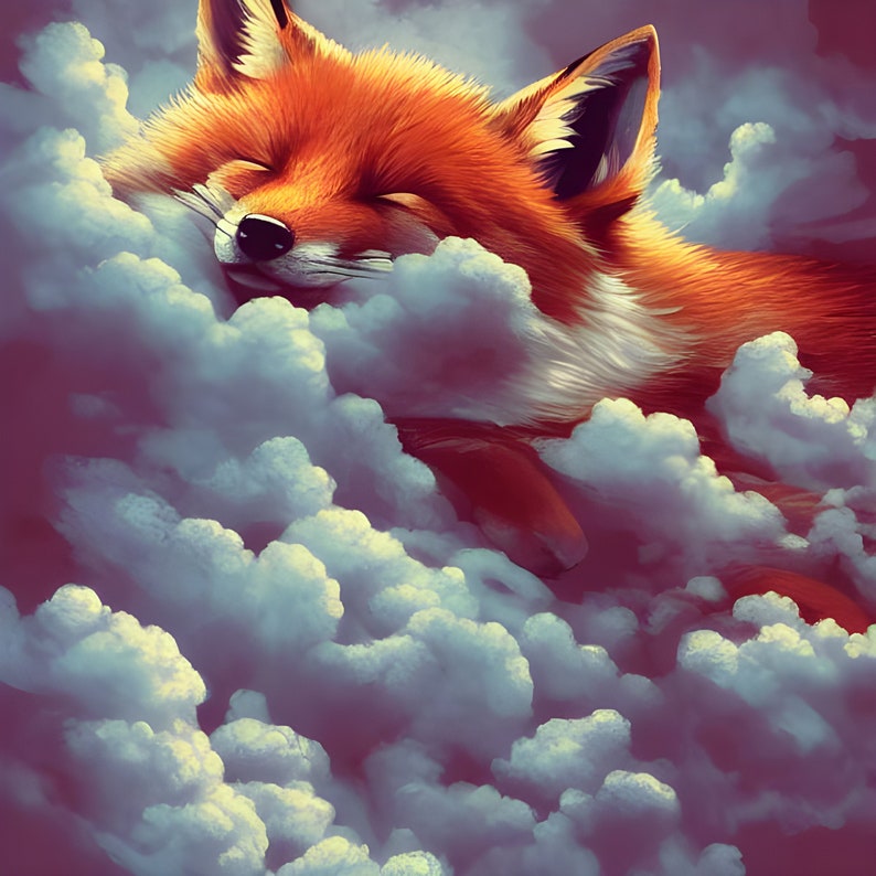 Don't Disturb Cloud Fox - Digital Download - Etsy