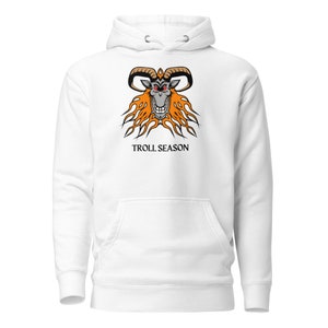 Unisex GOAT Winter SWEATSHIRT, Troll Season Funny Animal Unique Hoodie For Everyday Wear, Gift For Your Loved