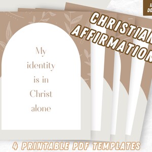 Christian Affirmations for Women of Faith / 4 Printable Affirmations for Christian Women / Affirmation Cards for Biblical Faith-Filled Moms