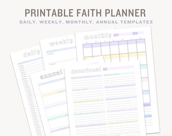 印刷可能な信仰プランナー クリスチャンプランナー 印刷可能なプランナーテンプレート クリスチャンの祈りのプランナー クリスチャン向けの印刷可能なプランナー デイリープランナー