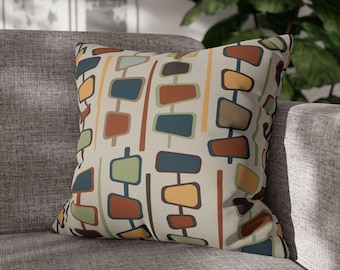 Mid Century Modern Pillow Cover: Retro Atomic Throw Pillow