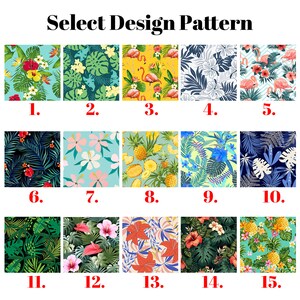 Puede incluir: Una selecci&oacute;n de 15 patrones tropicales diferentes, cada uno con un n&uacute;mero del 1 al 15. Los patrones presentan pi&ntilde;as, flamencos, hojas de palmera, flores de hibisco y otros elementos tropicales.