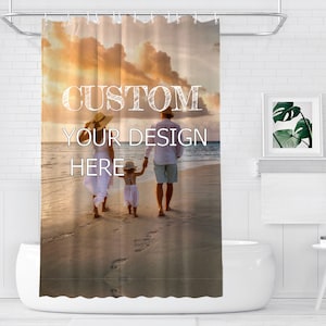 Custom Photo Shower Curtains Custom Image Shower Curtain Custom Shower Curtain, Custom Photo Shower Curtain for Bathroom