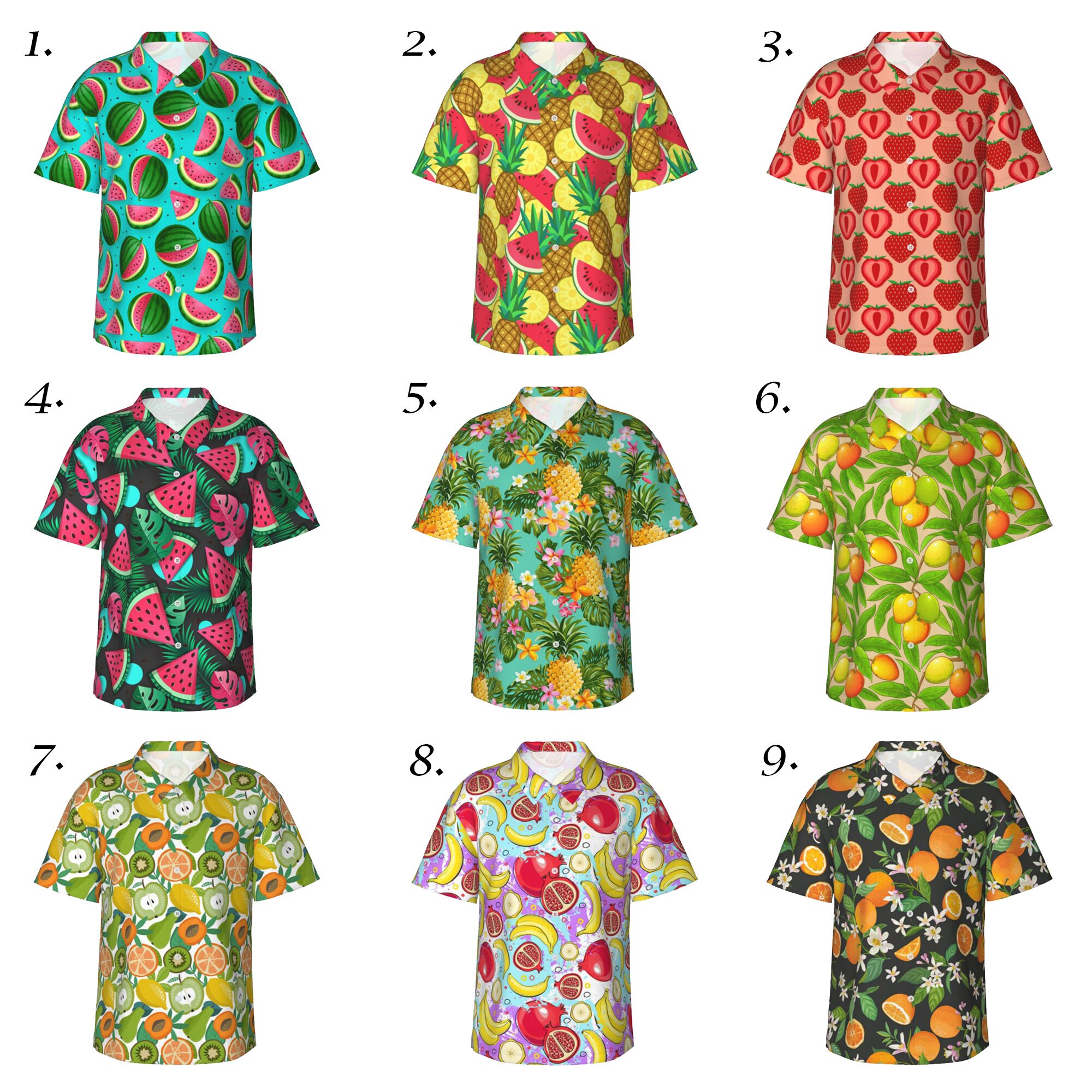 Discover Custom Tropical Floral Hawaiian Shirt with Face,Personalized Button Down Shirts