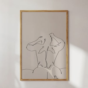 Guy Bent Over Art Print, Gay Wall Art, Gay Decor, Abstract Gay Wall Art ...