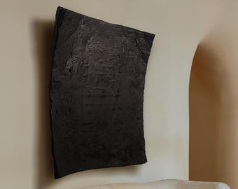 Oversized Handmade Relief Boho Plaster Wall Art &quot;STRATA&quot; - 60 x 48 x 8 inches (152 x 122 x 20 cm.)