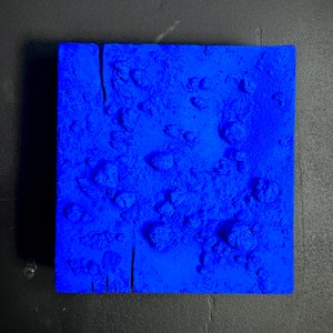 Yves Klein Ultramarin Blau Einfarbig. "Boho Wandbild ""Klein Layers"" 9, 20, 46, 60, 7 cm."