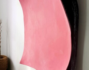 Signed Plaster Relief Sculpture | INNER WORLD Pink, Hand-Sculpted Art Object, Large Scale Wall Art