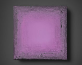 Bas-Relief Wall Sculpture INSIDE OUT in Shades of Lavender | Hand-Sculpted Plaster Art Object