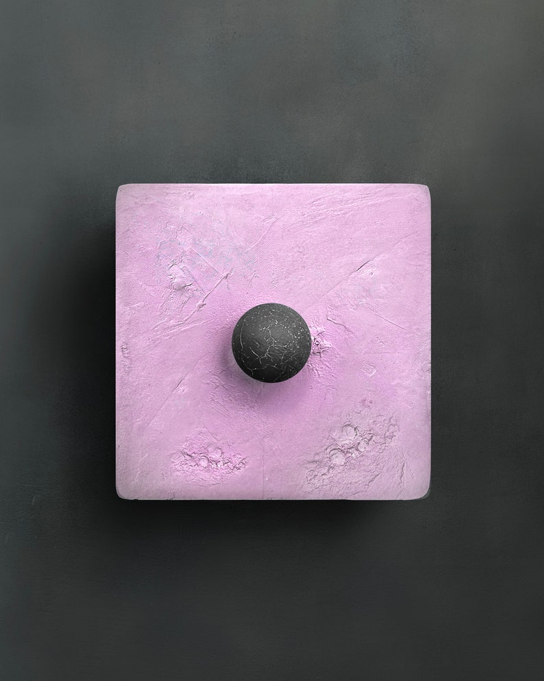 Pink - Black wall sculpture.
Perfect gift for the new year