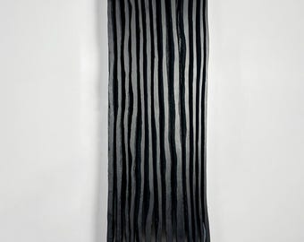 Oversized Sculptural Wall Relief - SHADOW AURORA. Black
