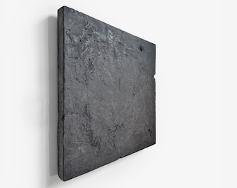 Oversized Minimalist Handmade Wabi-sabi  Plaster Wall Art “ GAIA &quot;  - Black, Beige, Off-White, Taupe. 92, 64, 46, 32, 24, 16 Inches.