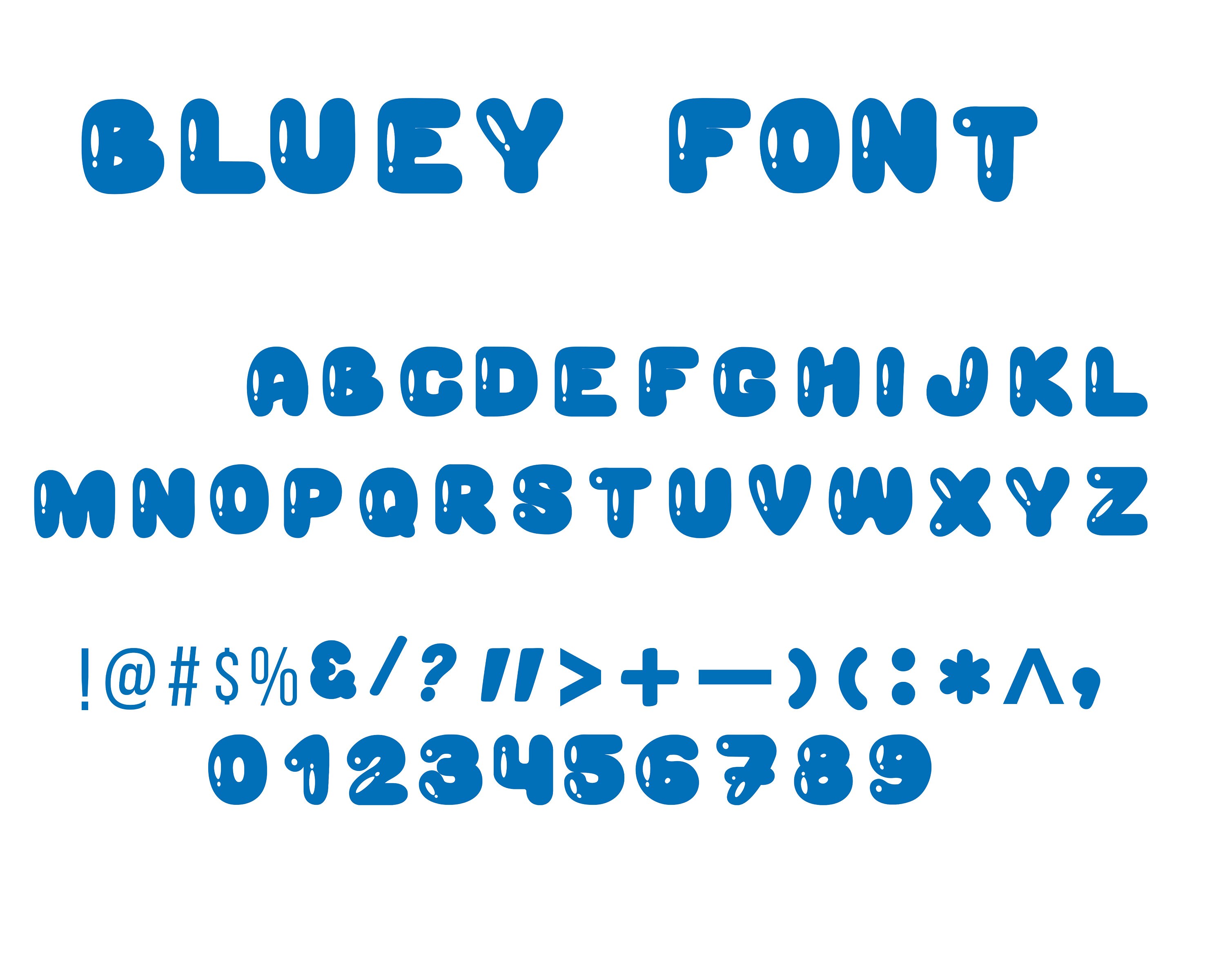 Bluey Schriftart Bluey Schriftart-Svg-Dateien für Cricut und - Etsy.de